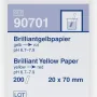 Brillant yellow paper box of 200 strips 20 x 70 mm
