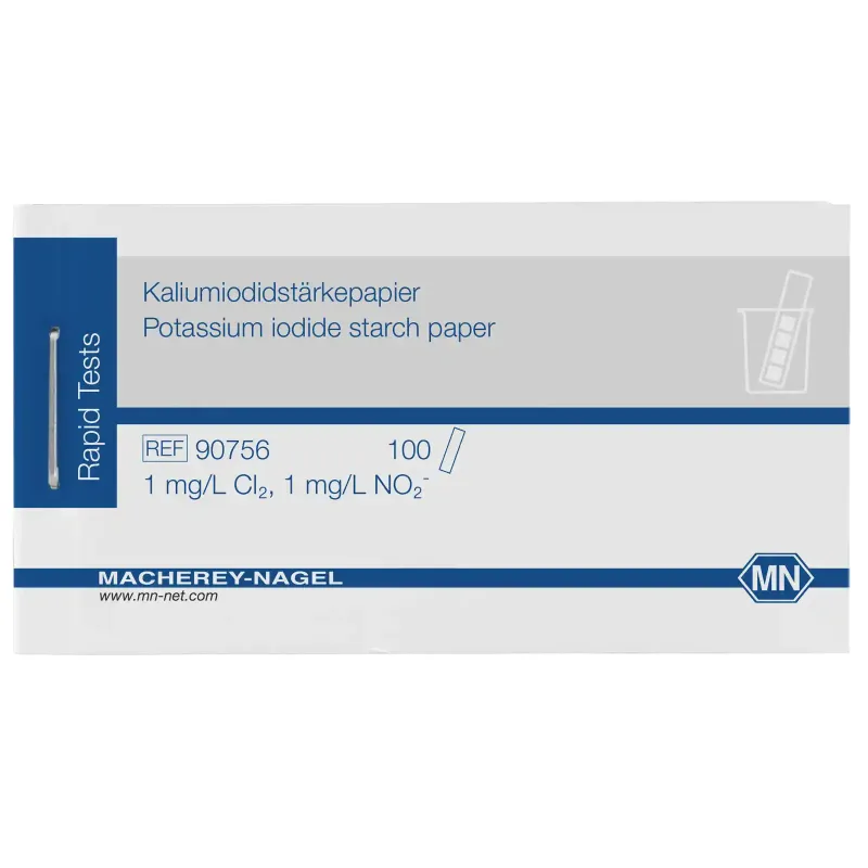 Potassium iodide starch paper MN 816 N booklet 10 x 75 mm sufficient for 100 determinations minimum order quantity: 5 pieces