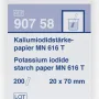 Potassium iodide starch paper MN 616 T test strips 20 x 70 mm sufficient for 200 determinations minimum order quantity: 5 pieces