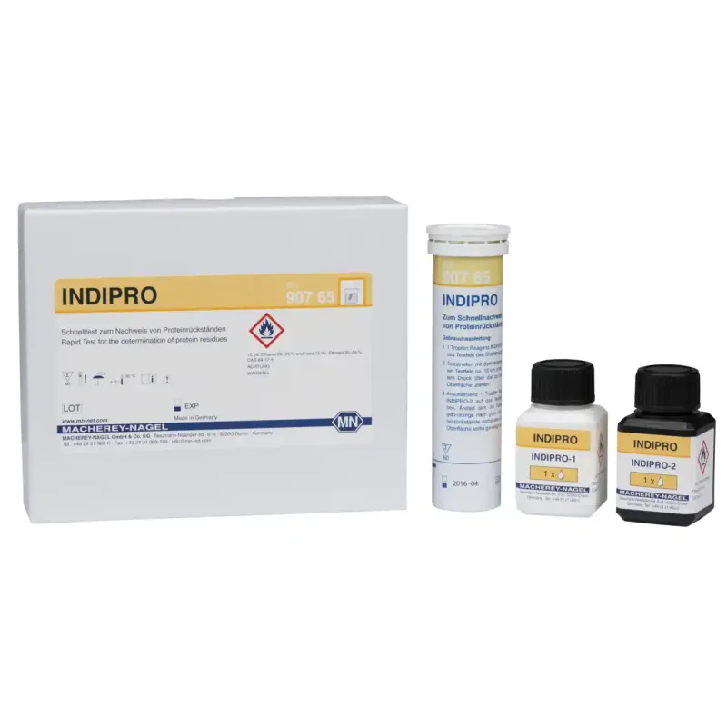 INDIPRO test strips 10 x 95 mm and reagents sufficient for 60 determinations