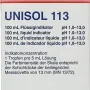 UNISOL 113, indicator solution pH 1-13 box of 100 mL incl. colour scale and measuring cell