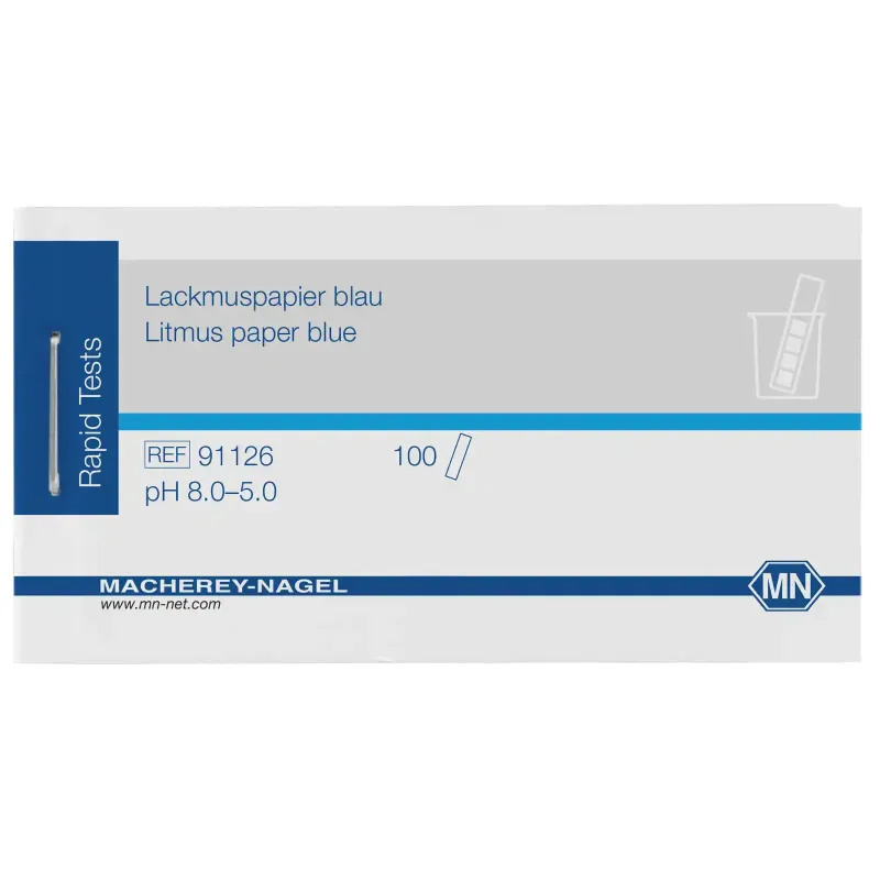 Litmus paper blue booklet of 100 strips 10 x 75 mm minimum order quantity: 5 pcs.