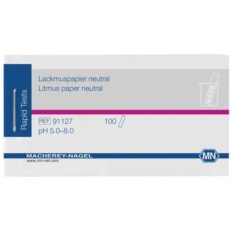 Litmus paper neutral booklet of 100 strips 10 x 75 mm minimum order quantity: 5 pcs.