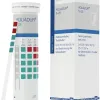 AQUADUR test sticks gradation: <(><<)>3 >5 >10 >15 >20 >25 °d = <(><<)>54 >90 >180 >270 >360 >450 ppm CaCO3 box of 100 sticks 6 x 95 mm