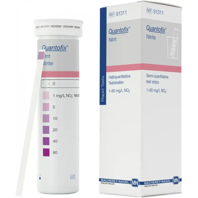 QUANTOFIX Nitrite test strips 6 x 95 mm measuring range: 0-1-5-10-20-40-80 mg/NO2- sufficient for 100 determinations