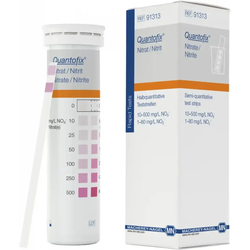 Semi-quantitative test strips QUANTOFIX Nitrate/Nitrite (tube of 100 testing sticks)