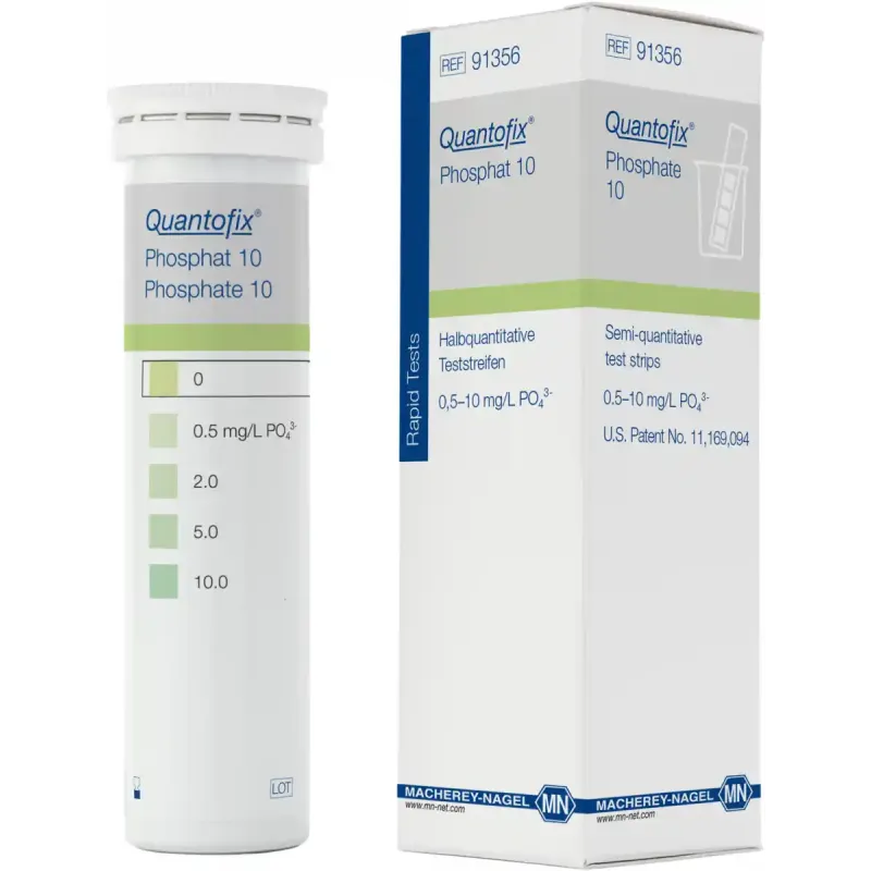 QUANTOFIX Phosphate test strips 6 x 95 mm measuring range: 0-0.5-2-5-10 mg/L Phosphate sufficient for 50 determinations