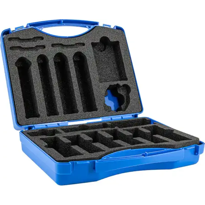 Test paper analysis case Empty case with foam inlay for individual equipment with pH indicator paper, test strips for semi-quantitative determinations, test papers for qualitative determinations