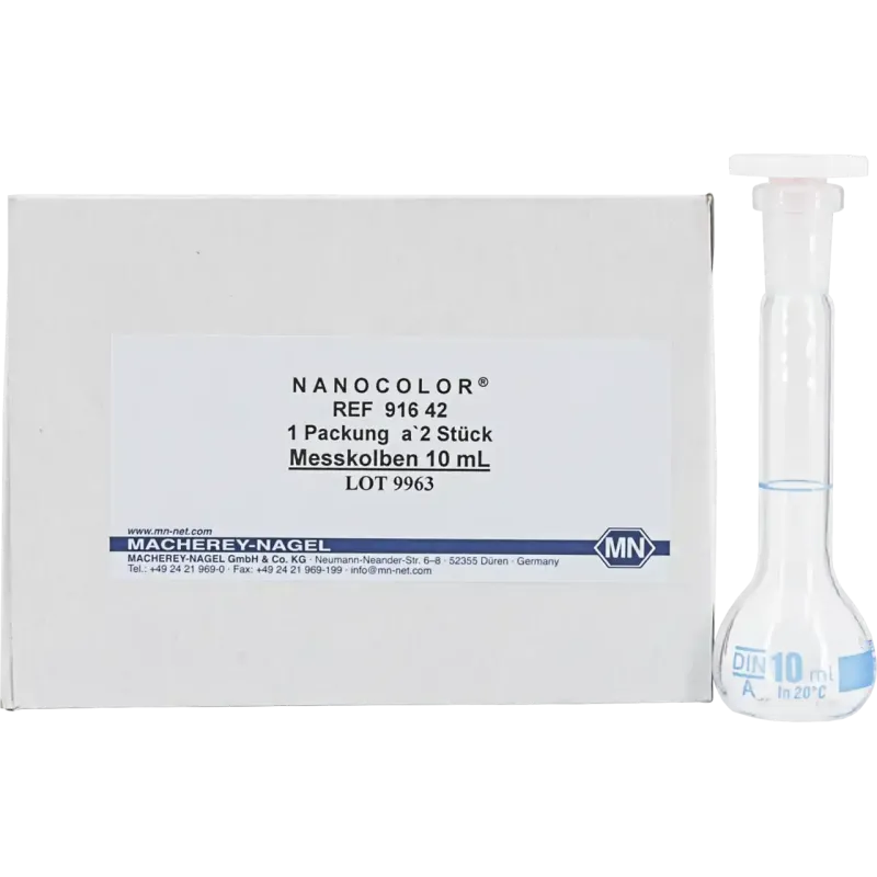 NANOCOLOR Volumetric flask 10 mL for reduced sample preparation pack of 2