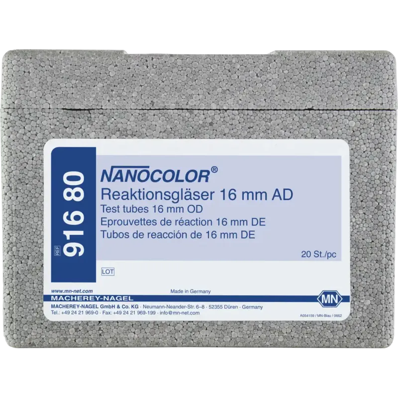 NANOCOLOR Test tubes 16 mm OD pack of 20