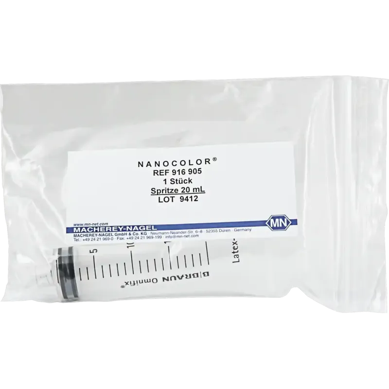 NANOCOLOR syringe 20 mL without cannulas, of Art. No. 91650 1 piece