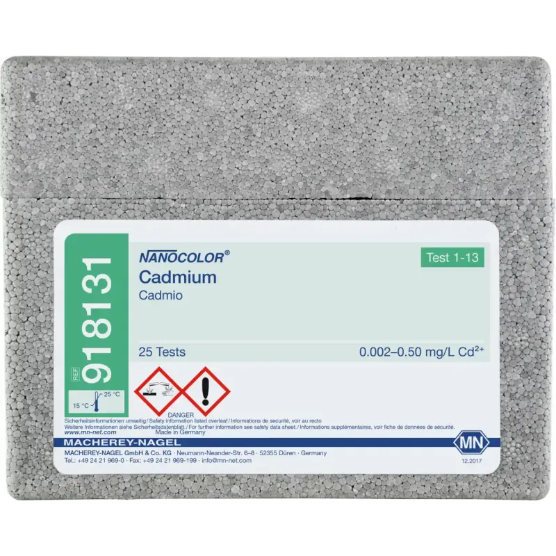 NANOCOLOR Cadmium (without CCl4) Standard test (additionally carbon tetrachloride is necessary)
