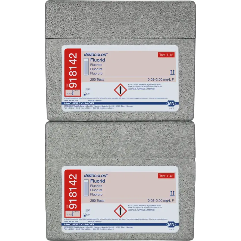NANOCOLOR Fluoride standard test measuring range: 0.05-2.00 mg/L F- sufficient for 500 determinations