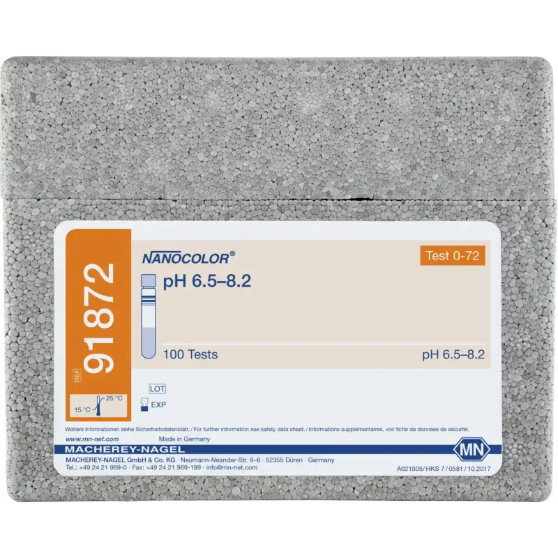 NANOCOLOR pH 6.5-8.2 tube test measuring range: pH 6.5-8.2 sufficient for 100 determinations