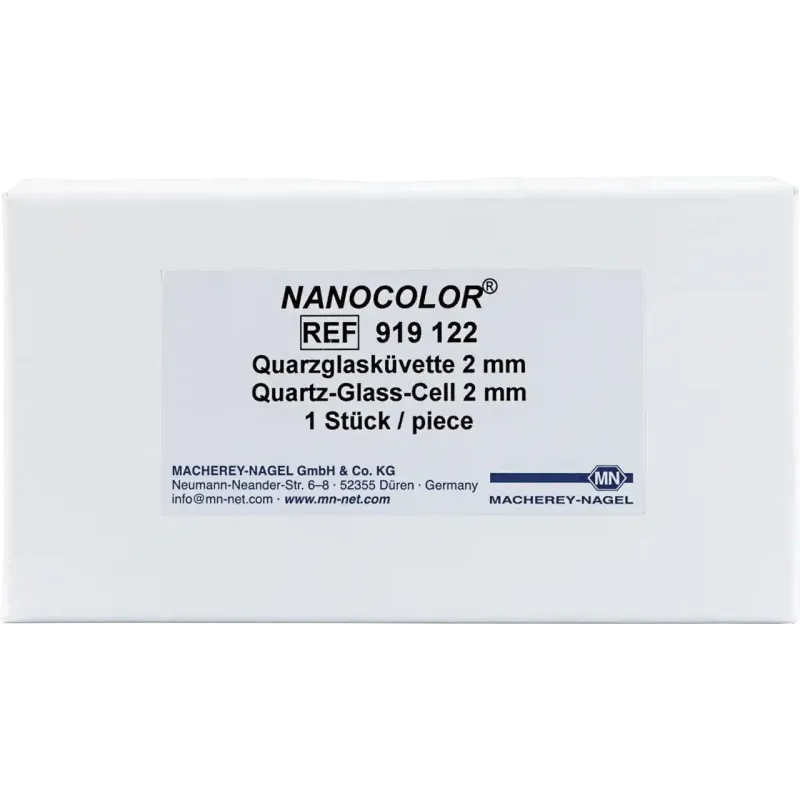 Quartz glass cuvette, 2 mm optical path, for NANOCOLOR® UV/VIS and NANOCOLOR® UV/VIS II