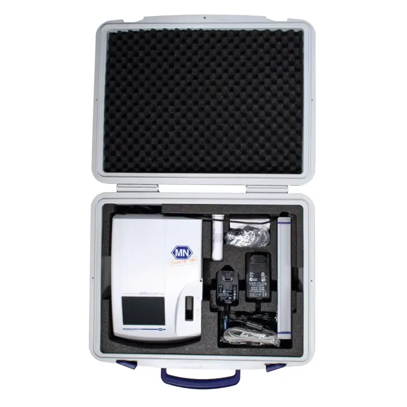 NANOCOLOR case for spectrophotometer NANOCOLOR VIS for combination of accu with recharger, power supply, calibration cuvette, protective covering, USB-cable, USB-stick, quick reference guide, manual and certificate