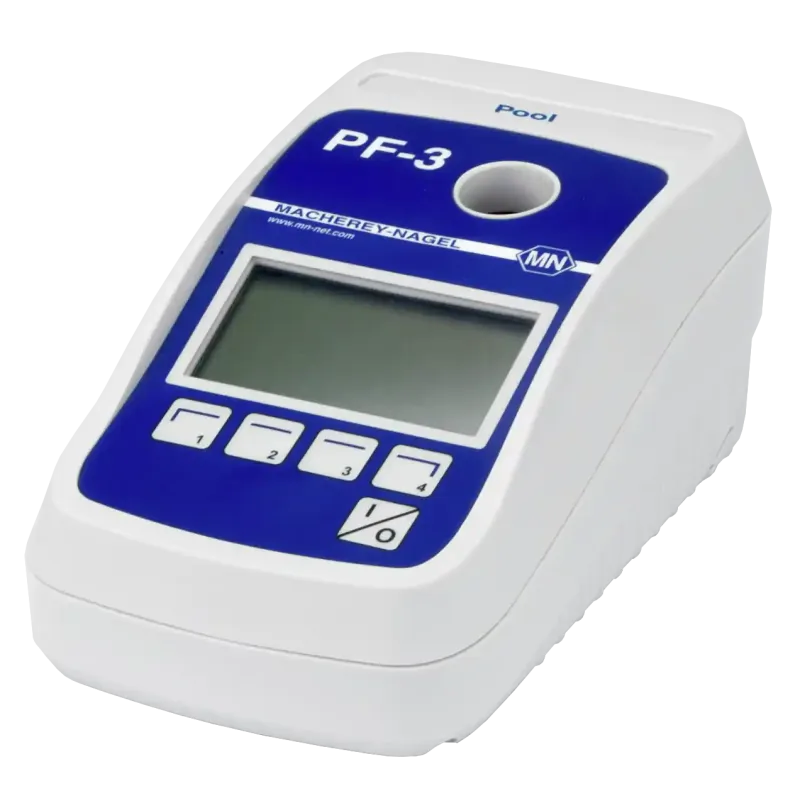 Photometer PF-3 Pool for evaluation of VISOCOLOR ECO tests and NANOCOLOR tube tests incl. manual, calibration cuvette, 3 batteries and certificate in a box