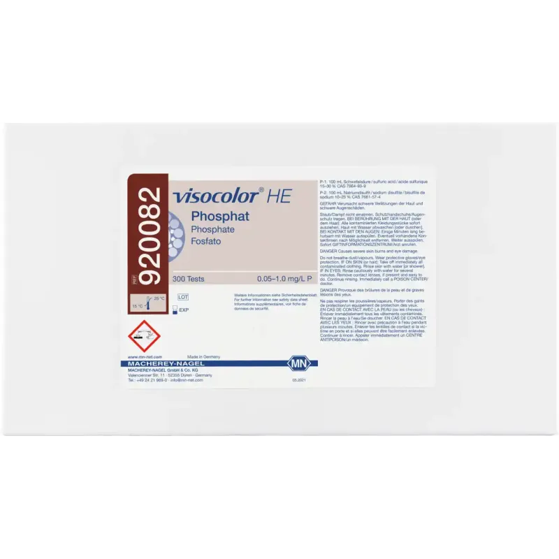 VISOCOLOR HE Phosphate highly sensitive test kit measuring range: 0.05-1.0 mg/L P sufficient for 300 determinations