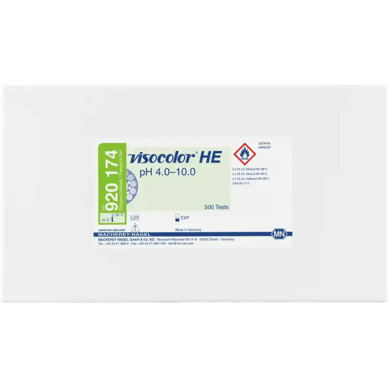 VISOCOLOR HE pH 4.0-10.0 highly sensitive test kit - refill pack - measuring range: 4.0-10.0 sufficient for 500 determinations EQ Excepted Quantities