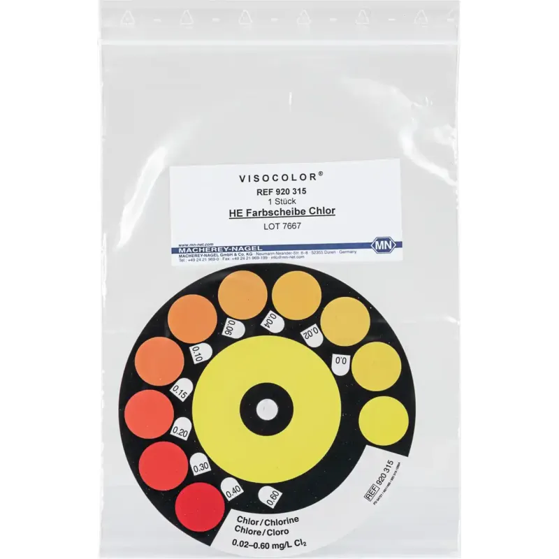 VISOCOLOR HE Colour comparison disk Chlorine suitable for cat. no. 920015