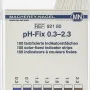 pH-Fix 0.3-2.3 indicator sticks measuring range: pH 0.3-0.7-1.0-1.3-1.6-1.9-2.3 pack of 100 sticks 6 x 85 mm