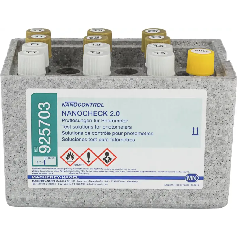 NANOCONTROL NANOCHECK 2.0 test standards to check the photometric accuracy