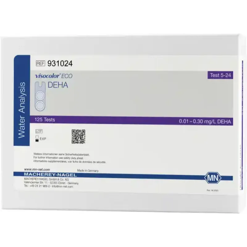 VISOCOLOR ECO DEHA colorimetric test kit measuring range: 0.01-0.30 mg/L DEHA sufficient for 125 determinations