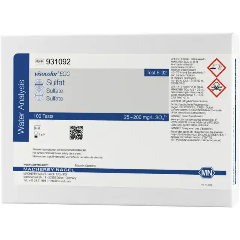 VISOCOLOR ECO Sulfate turbidity test kit measuring range: 25-200 mg/L SO42- sufficient for 100 determinations