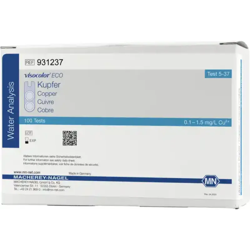 VISOCOLOR ECO Copper colorimetric test kit - refill pack - measuring range: 0.1-1.5 mg/L Cu2+ sufficient for 100 determinations