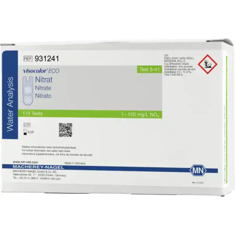 VISOCOLOR ECO Nitrate colorimetric test kit - refill pack - measuring range: 1-120 mg/L NO3- sufficient for 110 determinations