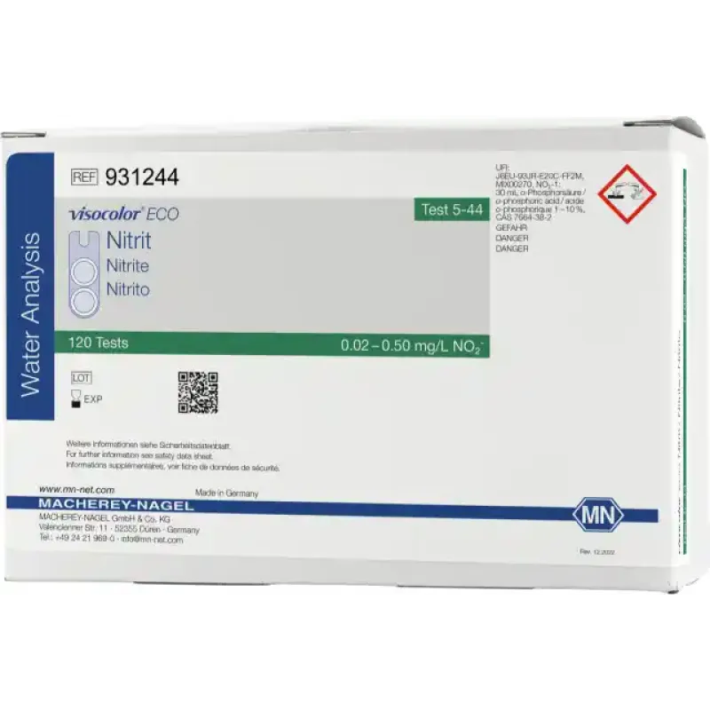 VISOCOLOR ECO Nitrite colorimetric test kit - refill pack - measuring range: 0.02-0.5 mg/L NO2- sufficient for 120 determinations