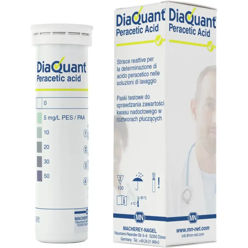 DiaQuant Peracetic acid box of 100 test sticks 6 x 95 mm