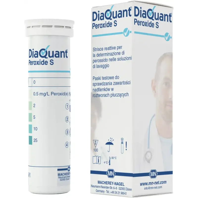 DiaQuant Peroxide S box of 100 test sticks 6 x 95 mm