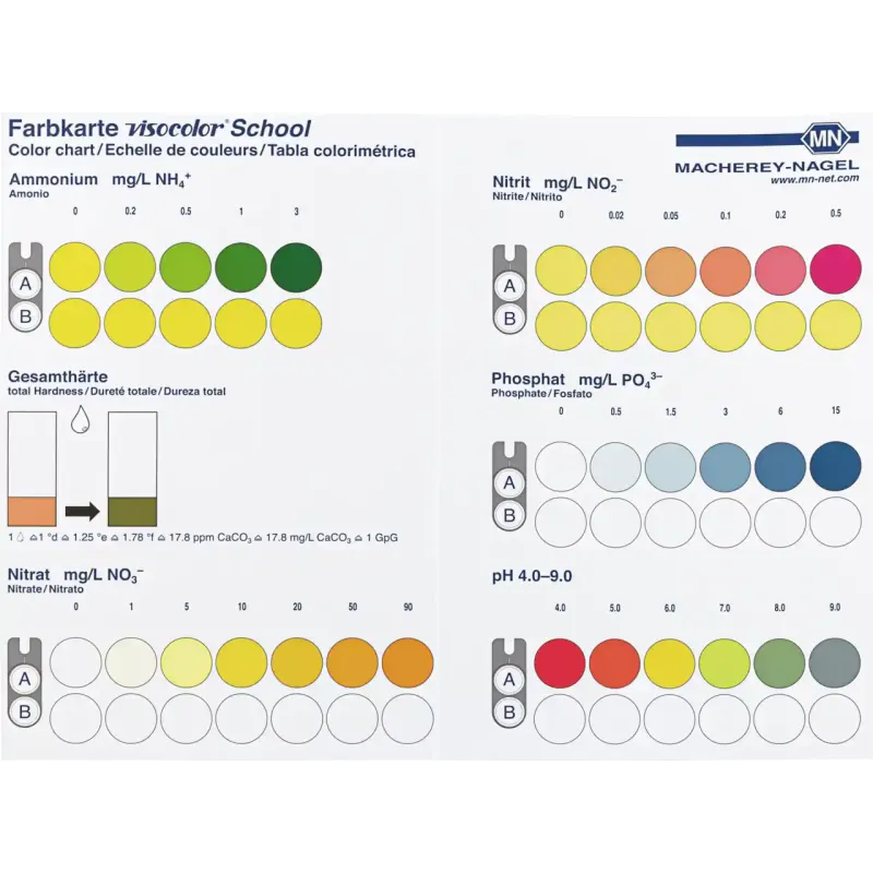 VISOCOLOR School reagent case - color scale - for VISOCOLR School reagent case REF 933100