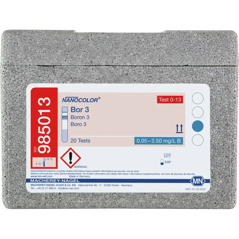NANOCOLOR Boron 3 Tube test with Barcode pack of 20 tests