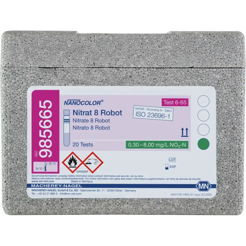 NANOCOLOR Nitrate 8 for examination on Skalar robots Tube test with Barcode pack of 20 tests