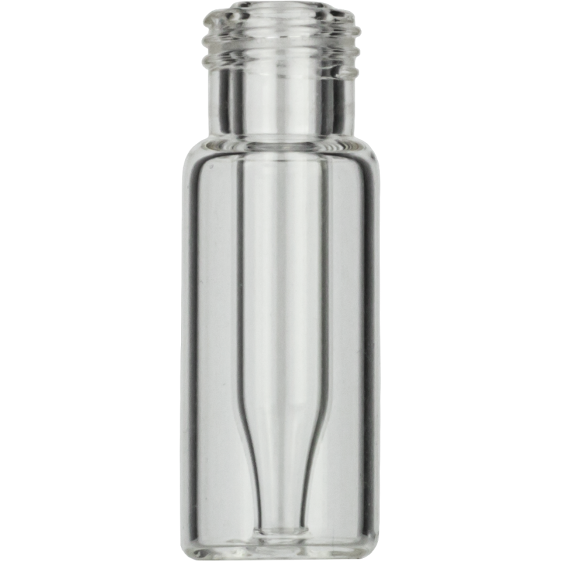 Screw Neck Vial N 9 outer diameter: 11.6 mm, outer height: 32 mm clear, flat bottom, with integrated Insert 0.2 mL, conical pack of 100