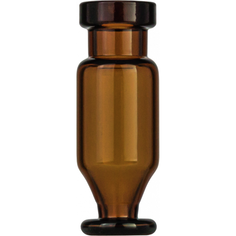 1.1 mL Crimp Neck Vial N 11 outer diameter: 11.6 mm, outer height: 32 mm amber, conical with a round pedestal glass plate pack of 100