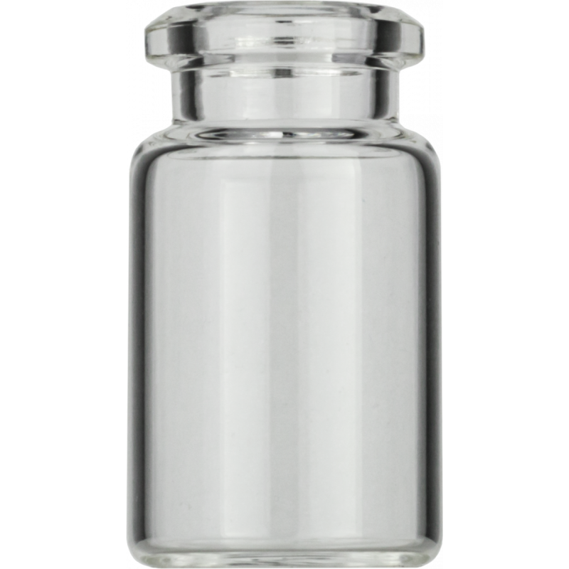 5 mL Headspace Crimp Neck Vial N 20 outer diameter: 21.7 mm, outer height: 38.2 mm clear, flat bottom, beveled top pack of 100