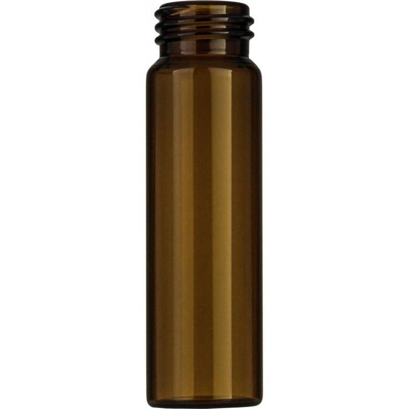 40 mL Screw Neck Vial N 24 outer diameter: 27.5 mm, outer height: 95 mm amber, flat bottom pack of 100