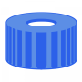 N 9 PP screw cap, blue, center hole PTFE virginal, white Hardness: 53° shore D Thickness: 0.25 mm pack of 100