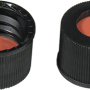 N 10 PP screw cap (bonded), black, center hole Red Rubber/TEF colorless Hardness: 65° shore A Thickness: 1,0 mm pack of 100