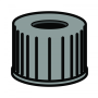 N 10 PP screw cap, black, center hole pack of 100