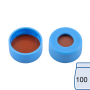 N 11 PE snap ring cap, soft, light blue, center hole Red Rubber/FEP colorless Hardness: 45° shore A Thickness: 1.0 mm pack of 100
