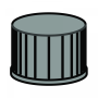 N 8 PP screw cap, black, closed top Red Rubber/FEP colorless Hardness: 45° shore A Thickness: 1.3 mm pack of 100