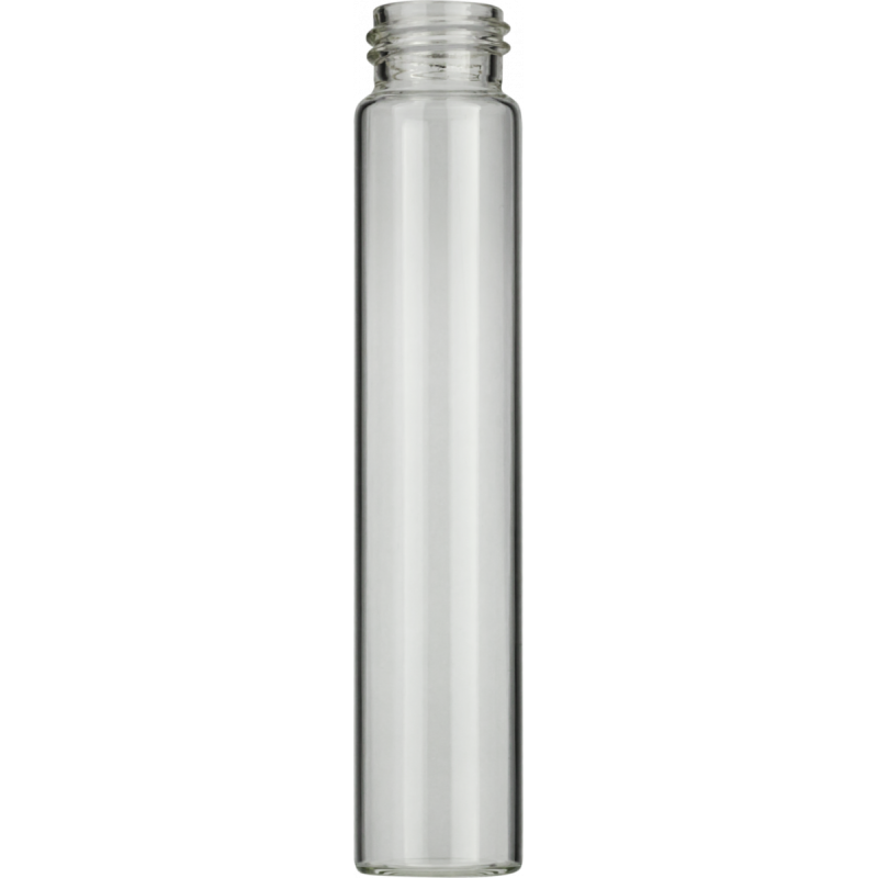 60 mL Screw Neck Vial N 24 outer diameter: 27.5 mm, outer height: 140 mm clear, flat bottom pack of 100