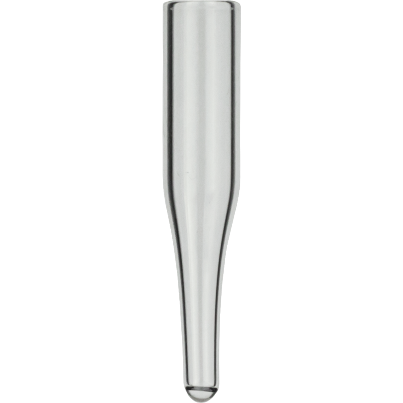 0.2 mL Insert for wide opening outer diameter: 6 mm, outer height: 31 mm clear, conical, 15 mm tip, silanized pack of 100