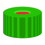 N 9 PP screw cap, green, center hole Red Rubber/FEP colorless Hardness: 45° shore A Thickness: 1.0 mm pack of 100