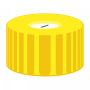 N 9 PP screw cap, yellow, center hole Silicone white/PTFE blue, slit Hardness: 55° shore A Thickness: 1.0 mm pack of 100