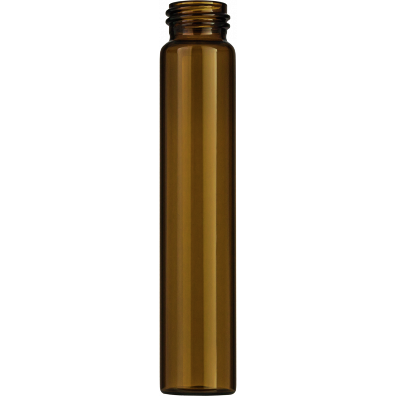 60 mL Screw Neck Vial N 24 outer diameter: 27.5 mm, outer height: 140 mm amber, flat bottom pack of 100